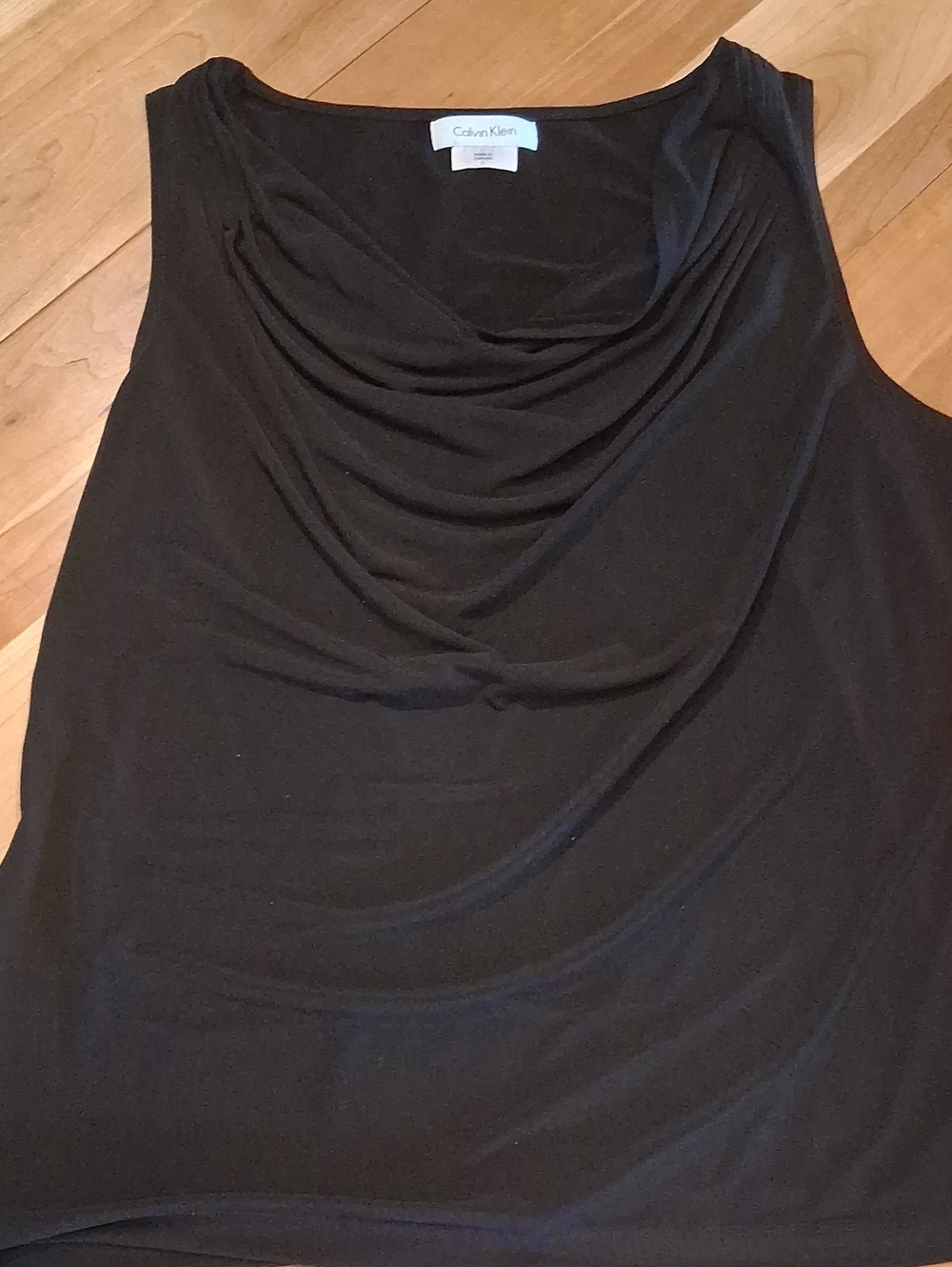 Calvin Klein Black Cowl Neck Sleeveless Top